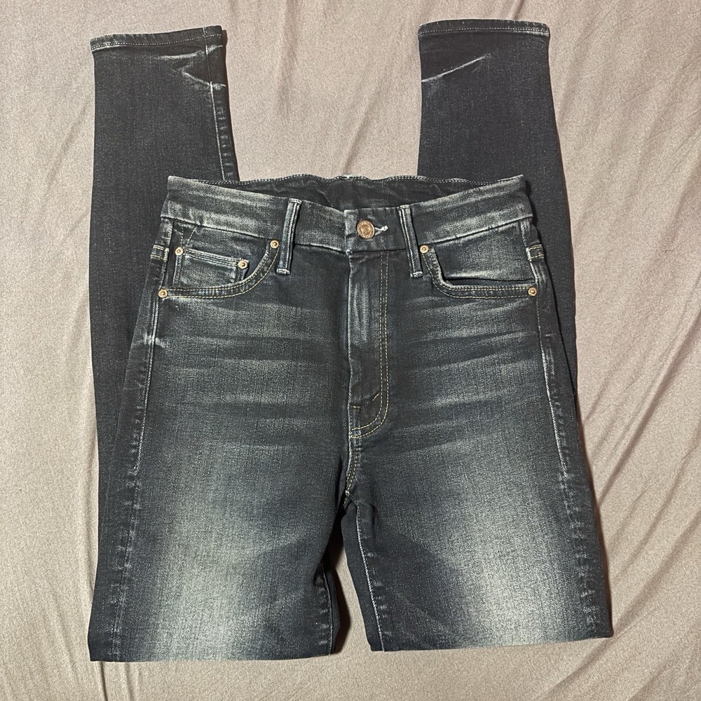Mother The Looker Skinny Jeans Old Gold Wash High Rise Blue Women's Size 25